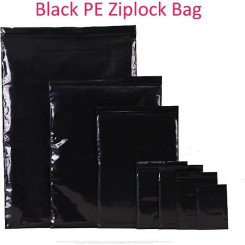 Packing Bags Pe Plastic 9x13cm~33x45cm 100pcs/lot Size Black Color House