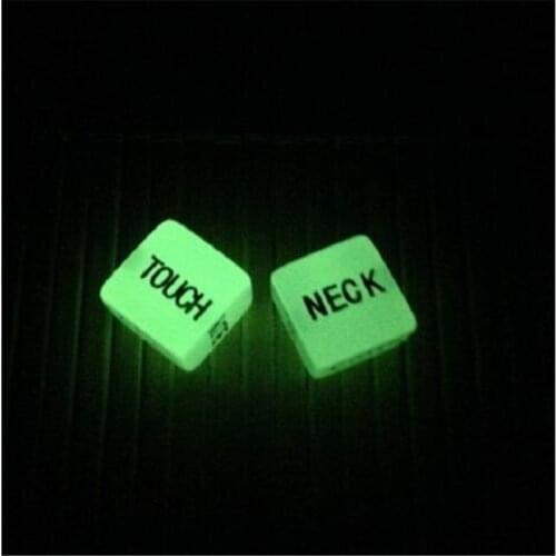 Pair Erotic Dice Game Toy Sex Party Fun Adult Couple Glow in the Dark Luminous glow props Sexy Dice 6 Sided Gambling