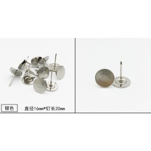 16mm*20mm Flat head pushpin lengthening thickening soft bag foam nail sofa decorative wallpaper fixed nail antique press plane