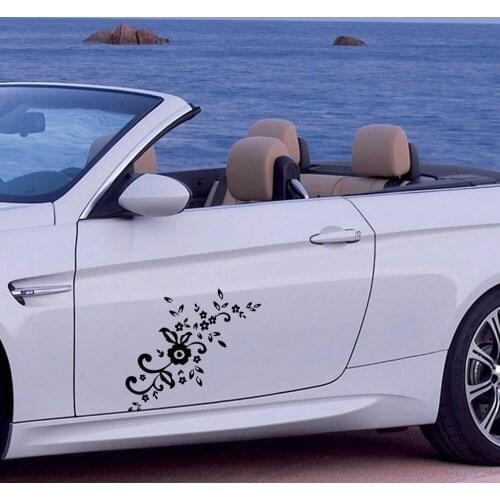 Drop Shipping Flower Vinyl Wrap Funny Colorful Car Stickers Auto Automobile Decals