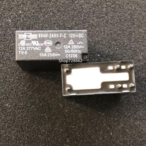 Neue 894H-2AH2-F-C 894H-2AH1-F-C 894H-2AH2-F-C-12VDC 894H-2AH1-F-C-12VDC 6 PINS 12A 12VDC Power Relay