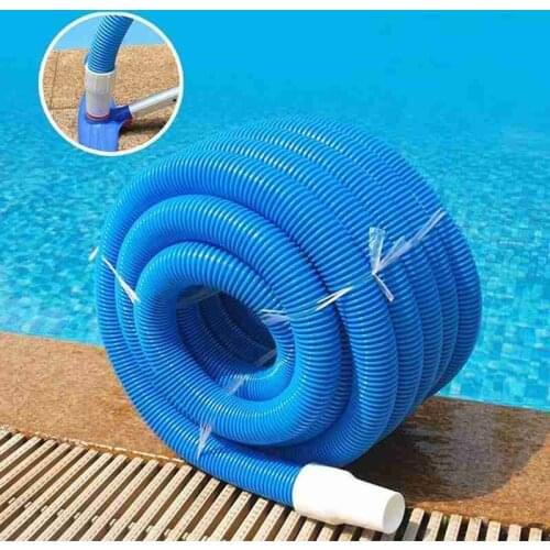 6.3m*32mm Drainpipe Blue Thread Hose Vacuum Suction Cleaner Tube Inground Swimming Pool Water Cleaning Replacement Drain Pipe