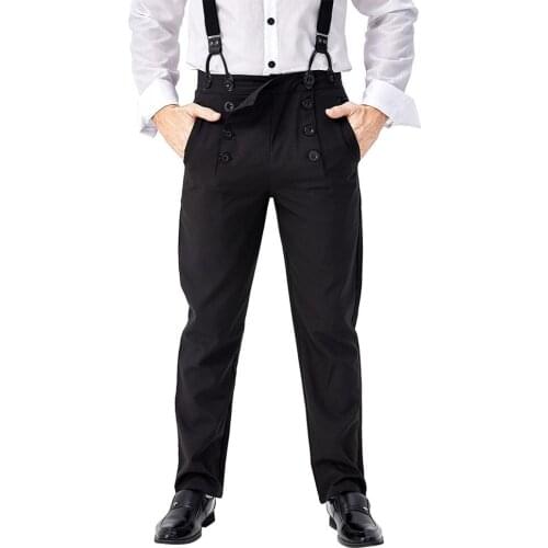 Medieval Retro Steampunk Overalls Men Pants Halloween Carnival Costumes