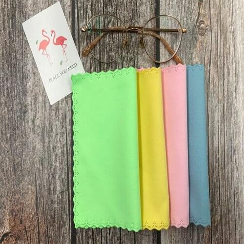 Microfiber Glasses Cloth 5 Pieces Thickened Double-Faced Velvet Glasses Cloth Cleaning Mobile Phone Screen Computer Accessories