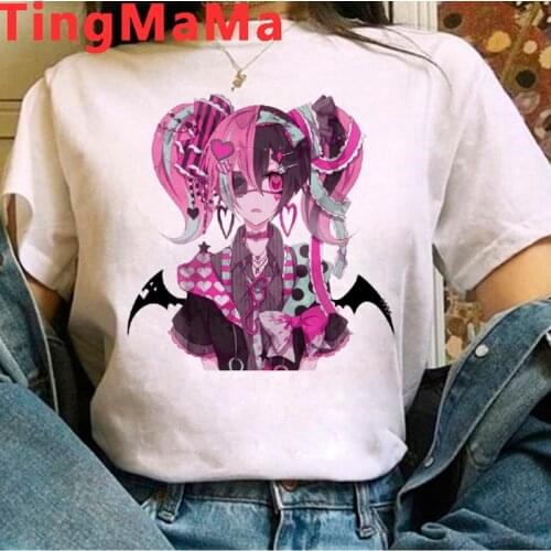 Japanese Anime Harajuku E-girls Punk clothes women print tumblr casual clothes white t shirt aesthetic
