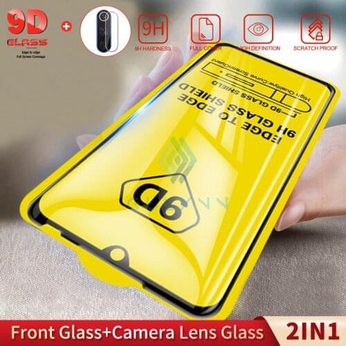 2Pcs 9D Full Glue For Xiaomi Mi 9 9 A3 Lite Protective Glass on Redmi Note 7 8 8T 5 6 K30 Pro Camera Glass Protector Film Cover