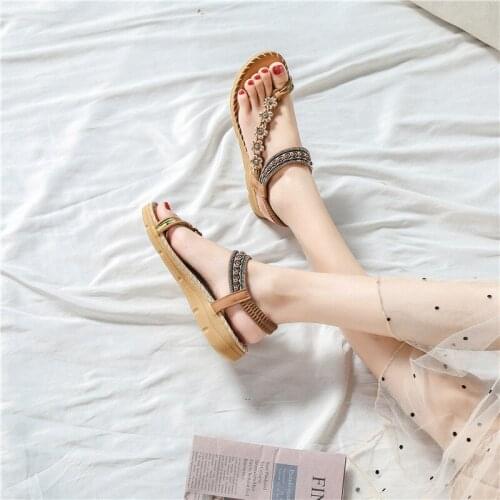 2021 Top seller Women sandals Solid Large Size Rome Solid Sandals Womens Anti-slip Hot Selling Wedges Summer shoes