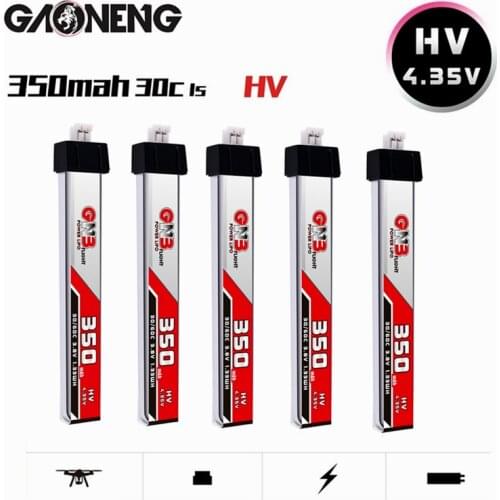 1-10PCS Gaoneng GNB 350mAh 3.8V 4.35V 30C 60C 1S PH2.0 Lipo Battery for Micro RC FPV Racing Cine Whoop BetaFPV Drone Quadcoper