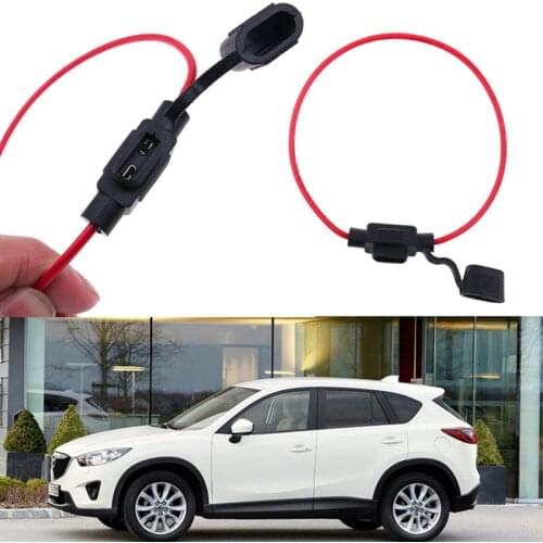 1pcs 30cm Waterproof Small Car Fuse Holder with wire Fuse Box Auto Inline In-Line Fuse Holder Without Fuse Inserts Freeshipping
