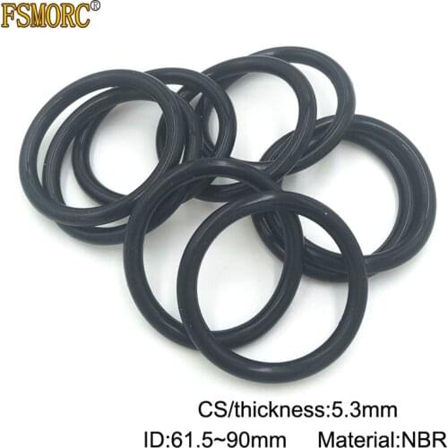 20pcs 5.3mm Thickness CS Nitrile Rubber O Rings ID 61.5 63 65 67 69 71 73 75 77.5 80 82.5 85 87.5 90mm NBR o ring sealing Gasket