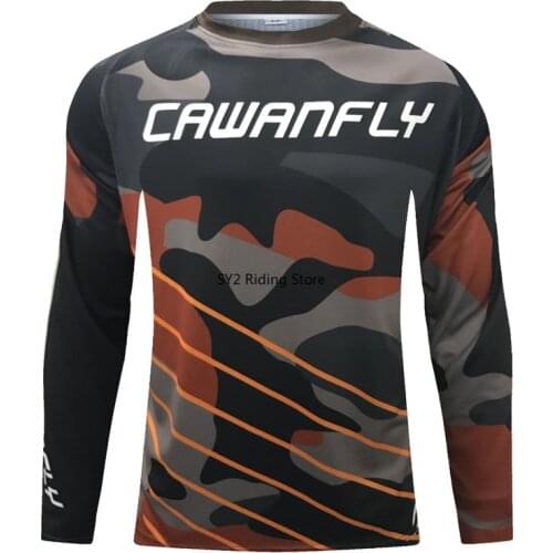 2021 CWF Camo motocross jersey downhill camiseta ropa mtb Long sleeve Jersey mountain bike dh shirt mx motorcycle clothing