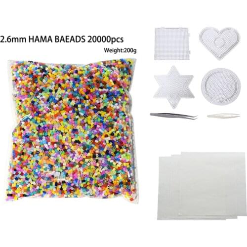 Hama beads 2 6mm (20000pcs+4Template+4 Iron Paper+2Tweezers)Mini hama beads educational toys hama beads kids educational toys