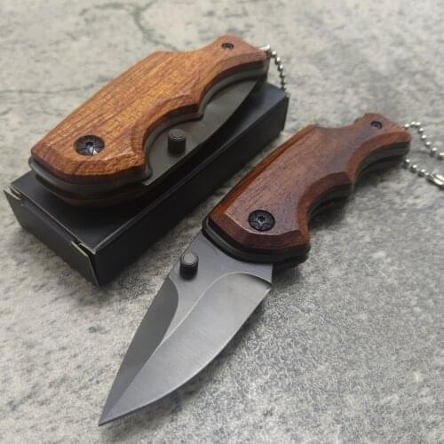 Damascus Folding knife EDC tactical rescue knives Woodle Handle 440C Steel Tools Hunting fishing Knife Combat Outdoor fast open