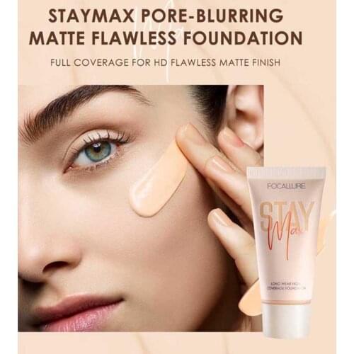 FOCALLURE Perfect Coverage Makeup Liquid Foundation Oil Control Make Up Base Face Concealer 8 Colors Matte Foundation