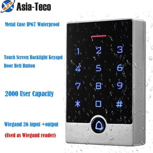 IP67 Waterproof Metal Standalone Door Access Control System 125Khz RFID Card Reader 2000 user