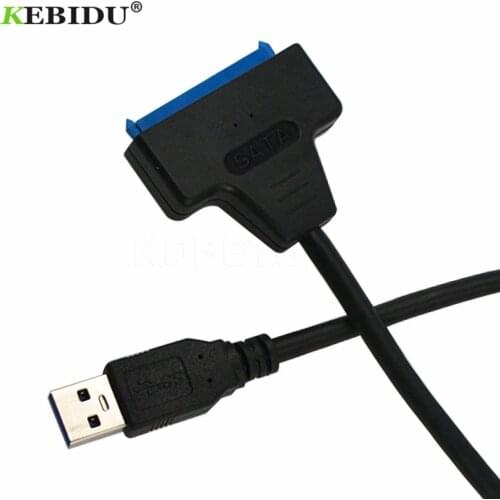KEBIDU USB 3.0 SATA Cable 22 Pin Sata to USB Adapter Up to 5Gbps Support 2.5 Inches External SSD HDD Hard Drive DVD CD Rom