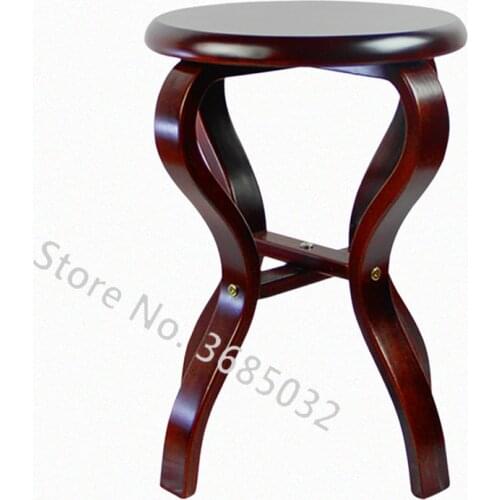 Creative Curved Leg Stool Modern Dining Chair Children Adult Redwood Piano Stools Detachable Combination Easy To Carry