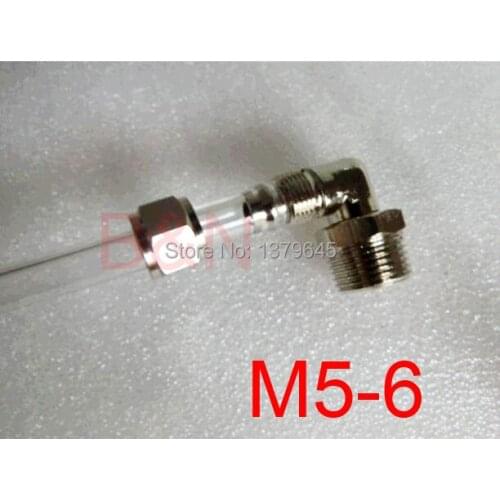 M5 to 6mm Brass penumatic quick twist 90 elbow tube connector,fast push twist air Lock Nut rotate right angle joint fittings