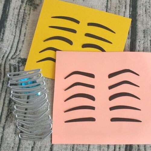 5 new eyebrow metal cutting molds, DIY scrapbooks, photo album and photo frame decorations, cardboard crafts