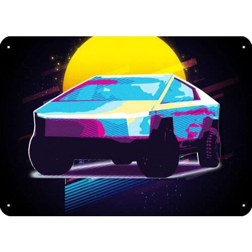 Metal Wall Sign Handsome Transformation Colorful Car Family Bedroom Living Room Wall Decoration Retro Metal Sign 8X12 Inches