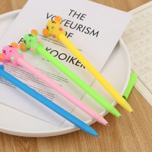 20 Pcs Cute Bear Gel Pens Set Student Kids Cartoon Neutral Pen Creative Office School Writing Stationery Gel Ink Pen Wholesale