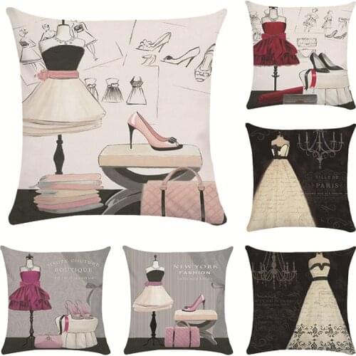 Girls Make Up Pillow Cover Dress Cushion Cover Throw Pillow Home Decor Pillowcase Decorative Pillow Sham