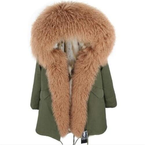 2020 new Fashion womens winter jacket real fur coat Winter fur coat natural fur Rabbit Lined