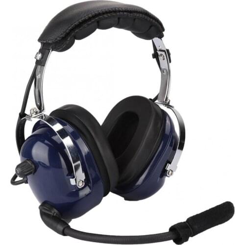 2021 NEW Noise Reduction General Aviation Headset Dual Plug Pilot Headphone Blue Noise Reduction Headset for Pilots