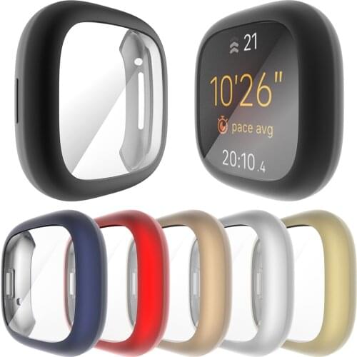 New Arrival Soft Matte TPU Case for Fitbit Sense Versa 3 2 Watch Cover Screen Protector Bumper Scratch-resistant Thin Shell