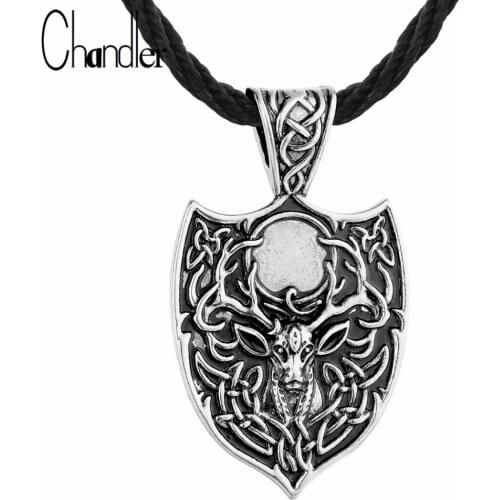 Chandler Elk Deer Pendant Classic Vintage Bib Statement Exquisite Choker Necklace Popular Jewelry Gift Norse Amulet Jewelry
