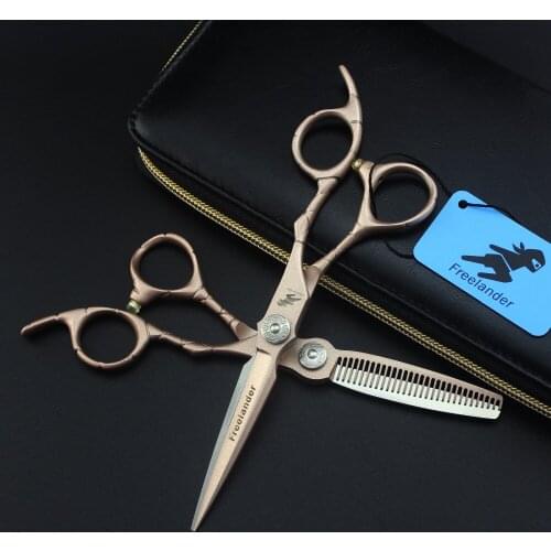 "Crocodile Handle Hairdressing Scissors Salon Scissors Senior Barber Essential Scissors Durable Gold Stainless Steel Type Teeth"