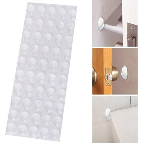 50Pcs Self-Adhesive Round Silicone Rubber Bumpers Soft Transparent Cupboard Anti Slip Shock Absorber Feet Pads Furniture Damper