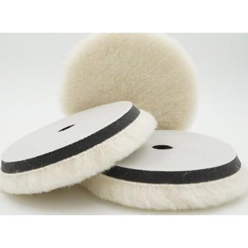 1pc 6"/7" Wool Polishing Pad For Polisher Machine Waxing Polishing Buffing Car Paint Care Polisher Pads For Car Beauty