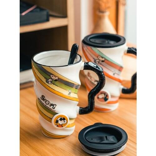 Кружки с ложкой Snoopy China At AliExpress