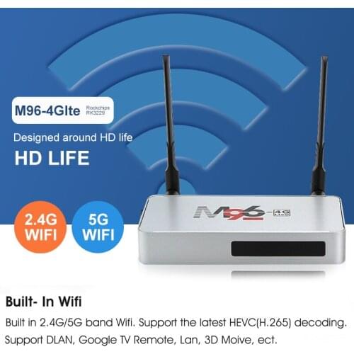 Geniatech ATV3229Q Qualcomm Quad Core Cortex-A7 Smart TV Box with 3G/4G-LTE 4K HDMI H.265 1080P Video Wifi 2.4G&5G Set top Box