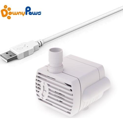 DownyPaws Ultra Quiet Water Pump For DownyPaws Pet Water Fountains USB Water Pump Hmax 0-50cm Adjustable DC5V 100mA(170L/h)