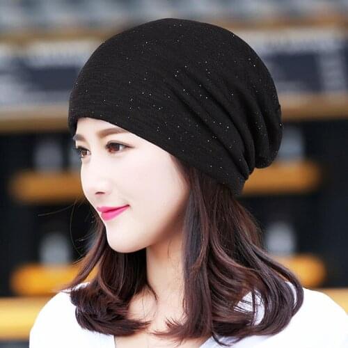 Spring summer thin breathable lace hat Baotou hat water drill peaked cap bucket hat beanie cap bonnet Panama Hat for women