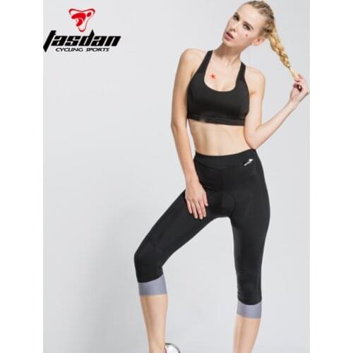 Tasdan Womens Cycling 3/4 Tights Bike Shorts 3/4 Tights Padded Shorts / Chamois Breathable 3D Pad Quick Dry Sports Solid Color