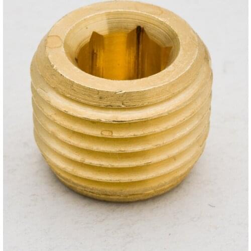 20pcs Brass Pipe Fitting Hex Drive Countersunk Plug Hex Socket Plug 1/8" 1/4" NPT Male Thread Water Gas Oil Air
