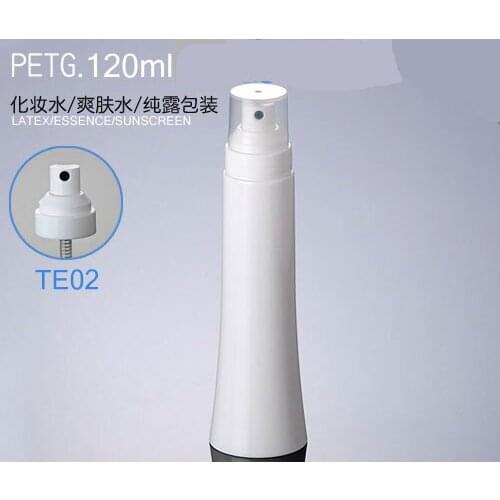 300PCS/LOT 120ml Empty Pastic PETG White Bottle,Spray Bottle for Perfume ,120cc cosmetic container with Pump Sprayer