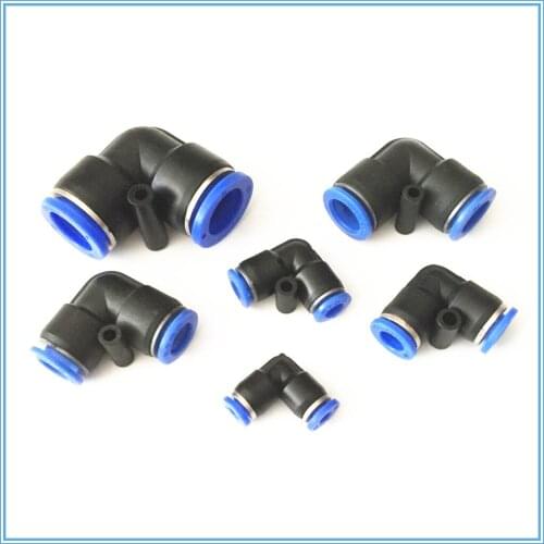 5 Pcs/Lot Pneumatic Push In Elbow Fitting Connector PV 4~14mm for Air/Water Hose & Tube Airline