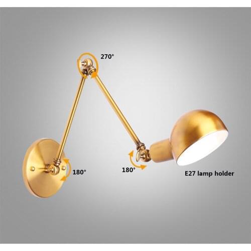 Bedroom Aluminum Wall Lamp Retro industrial creative folding Led Wall Light Bedroom bedside reading telescopic Lighting