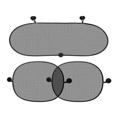 Car Window Shade 3 Pack Foldable 17.5"x14" Side Window Sunshades/39 x 19" Rear Window Sun Shades Cling UV Protection Baby