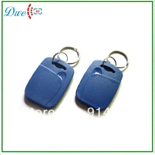 DWE CC RF 50pcs/lot 125khz TK4100 EM-ID access control ABS rfid keyfob passive key tag keychain card