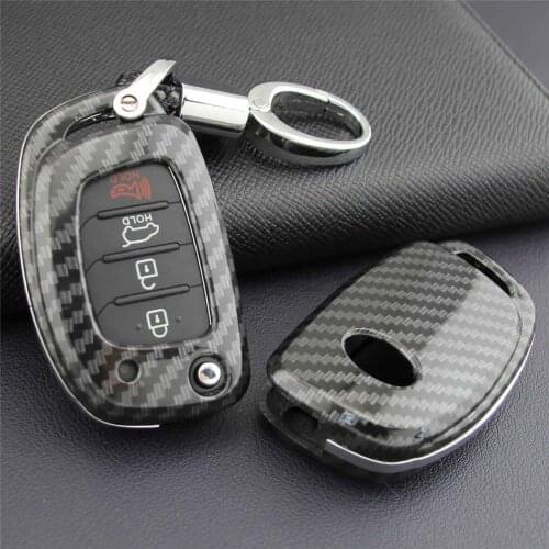 Car Key Case Fob Bag Holder ABS Hard Shell Cover Parts Fit For For Hyundai Sonata 2015-2019 T.ucson Elantra