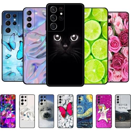 For Samsung Galaxy S21 | S21+ | S21 Ultra 5G Cases Back For Samsung S21 plus Phone Cover GalaxyS21 S 21 Silicon black tpu case