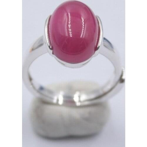Pure 925 Sterling Silver with Natural Oval Red Chalcedony Ring For Woman Size from 5 to 12