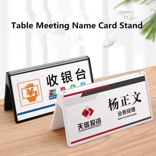 80*150mm Double-Sided Acrylic Sign Holder Stands Plastic Table Number Holder Frames Stands for Display Place Card Holder
