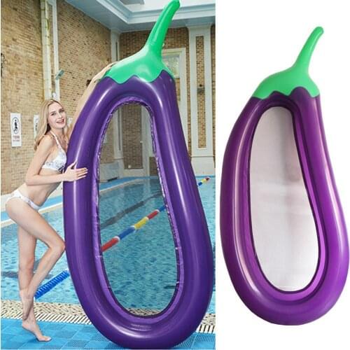Giant Eggplant Pool Float Inflatable Eggplant Shape Floats Raft for water sports