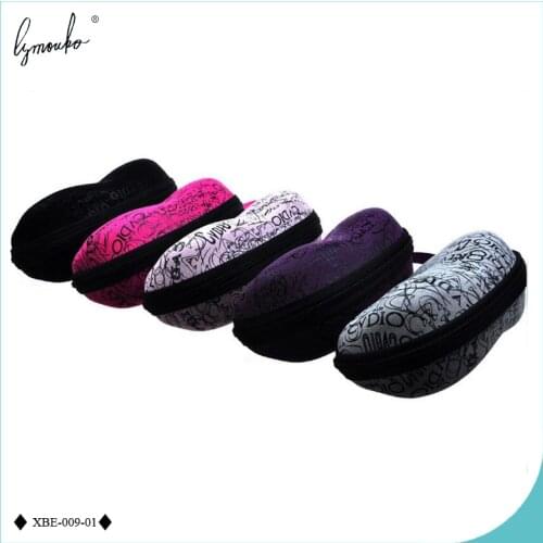 Lymouko Good Quality Peanut Shape Zipper Sunglasses Box Hard Case Eva Fabric Portable Glasses Holder Box